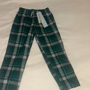 Cat & Jack Green Plaid Pajama Bottoms size young boys Medium 6/7